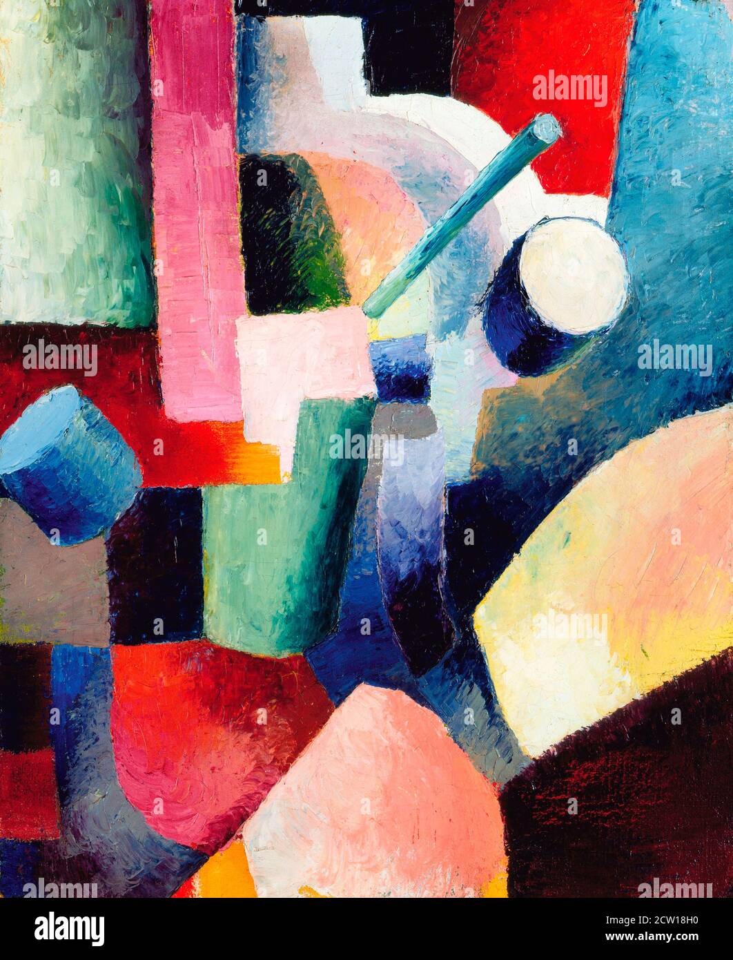 Colored Composition of Forms by the German Expressionist painter