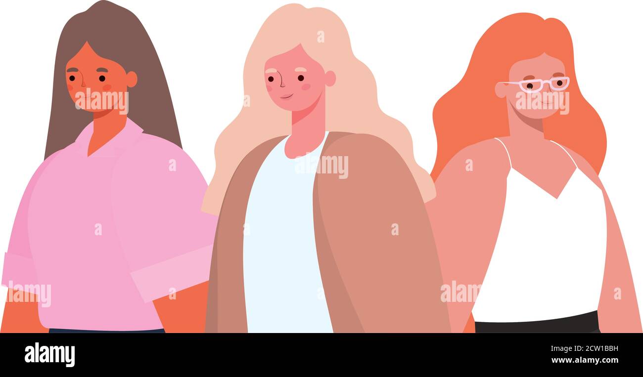 Three Women Cartoons Vector Design Stock Vector Image Art Alamy Three Women Cartoons Vector Design Stock Vector Image Art Alamy
