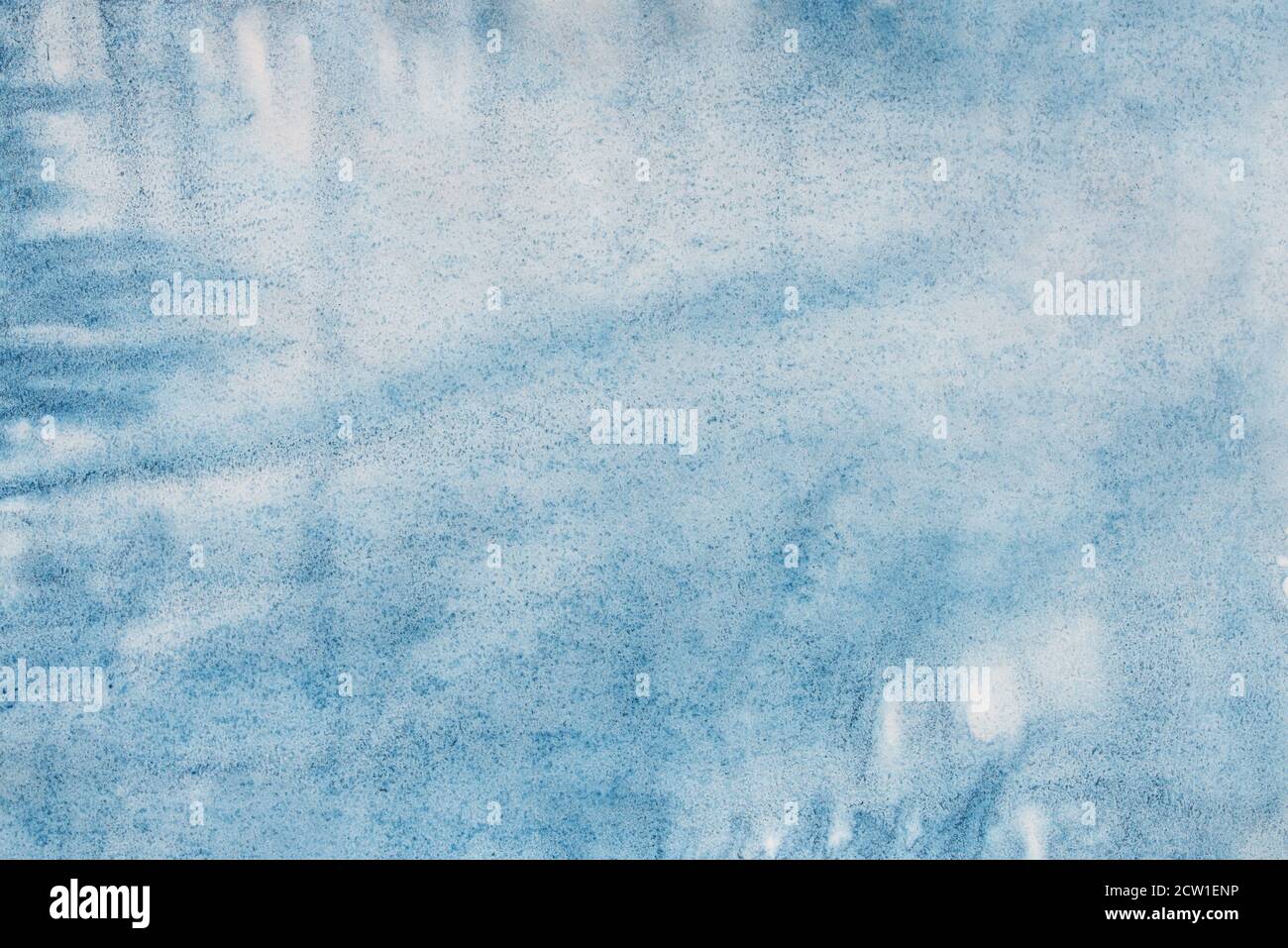 blue color watercolor painted background texture Stock Photo