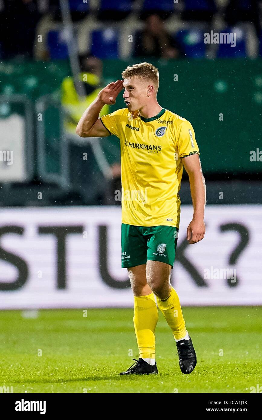 Sittard Fortuna Sittard Az Usa 26th Sep 2020 Football Dutch Eredivisie Season 2020 2021 Fortuna Sittard Stadium Fortuna Sittard Player Zian Flemming Has Scored 3 3 Credit Pro Shots Alamy Live News Stock Photo Alamy