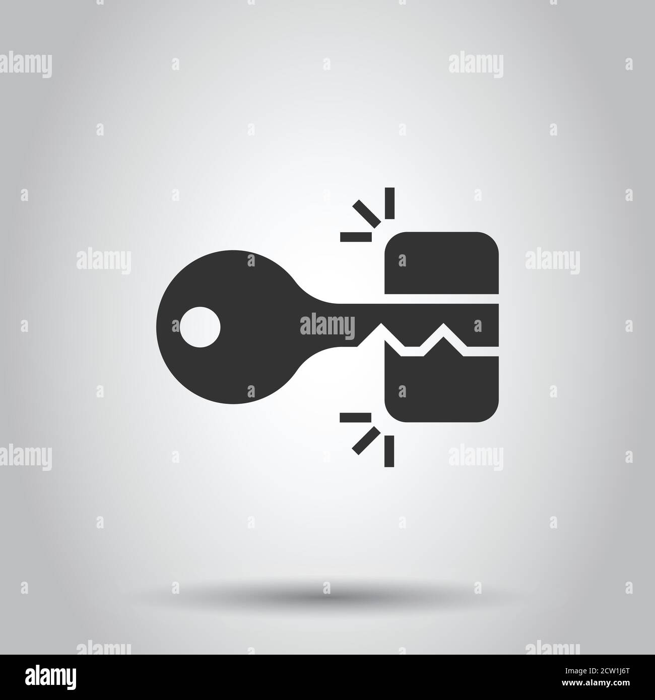 Locker icon in flat style. Padlock password vector illustration on ...