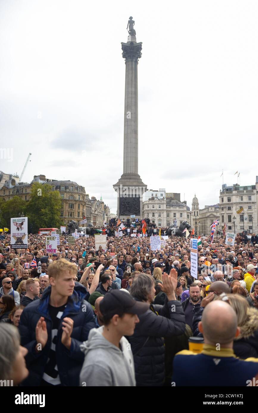Freedom Rally, Trafalgar Square, London 26 September 2020 photo Antonio ...