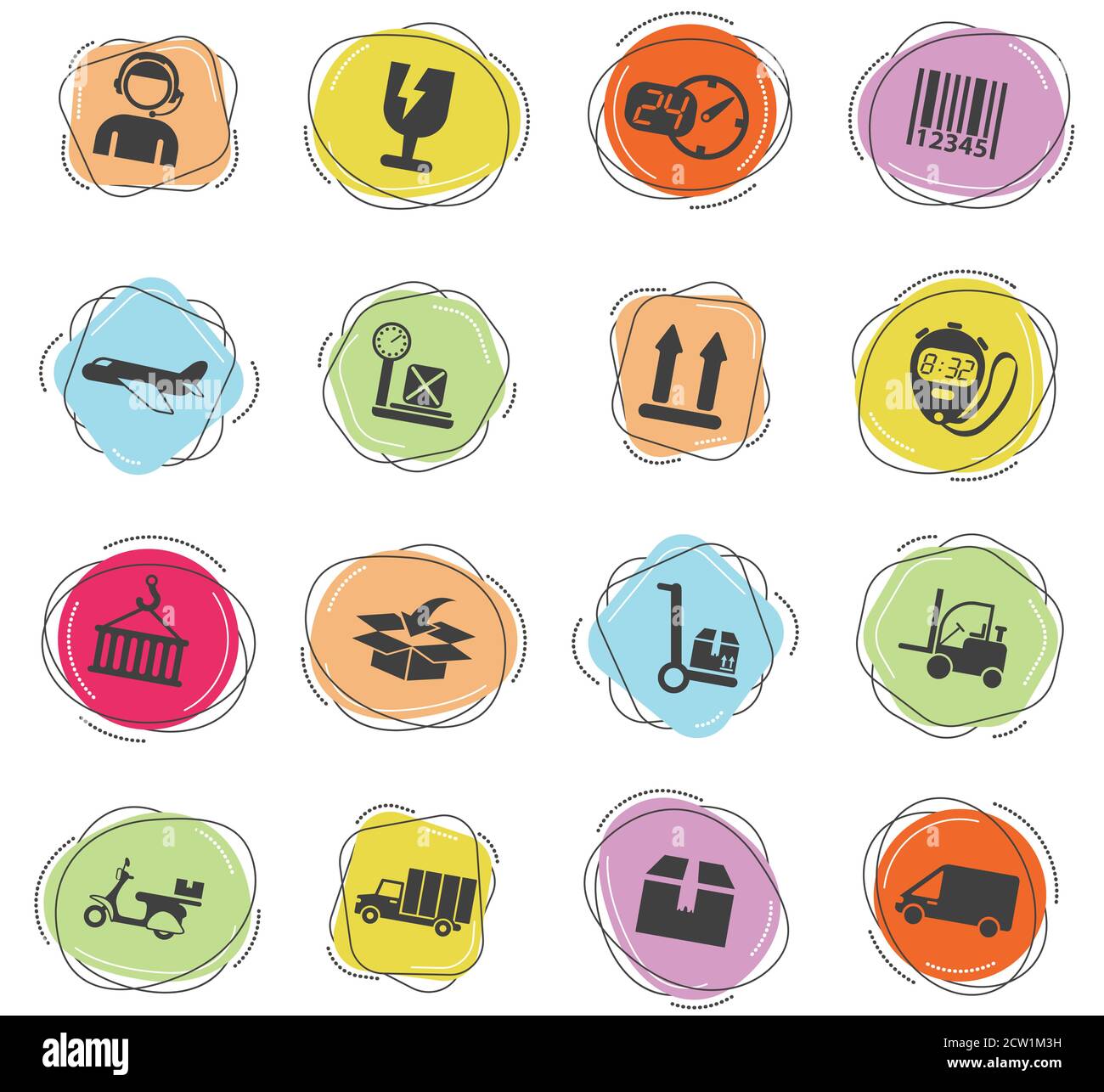 delivery icon set Stock Vector Image & Art - Alamy