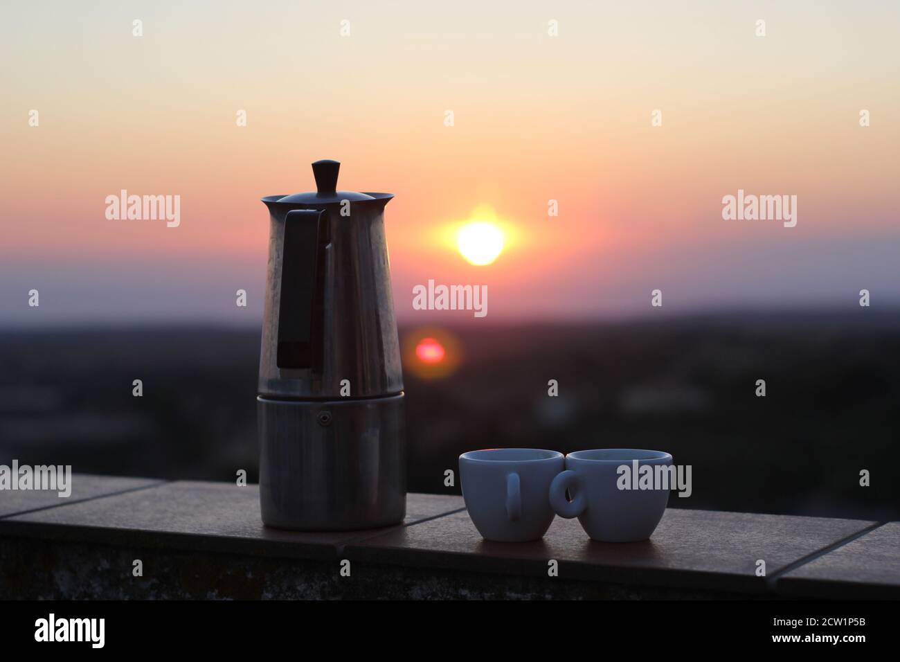 Coffee for two in Sardinia Stock Photo