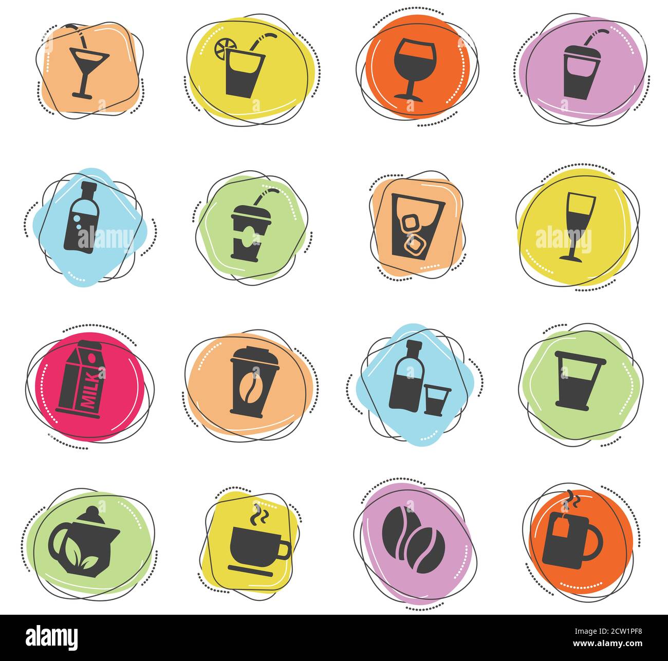 drinks icon set Stock Vector Image & Art Alamy