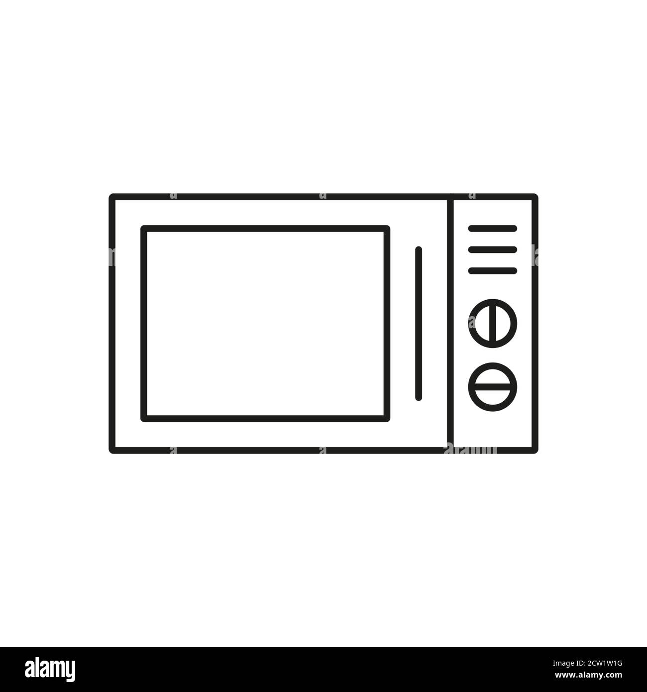 Microwave icon vector outline style and sing symbols Stock Vector