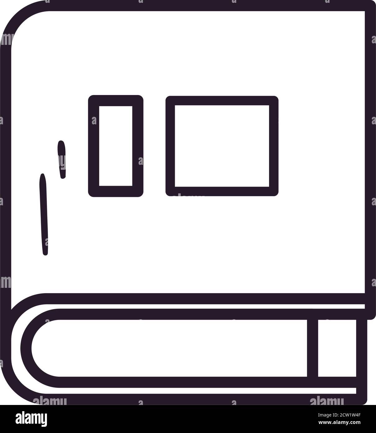 book line style icon design, Education literature and read theme Vector ...