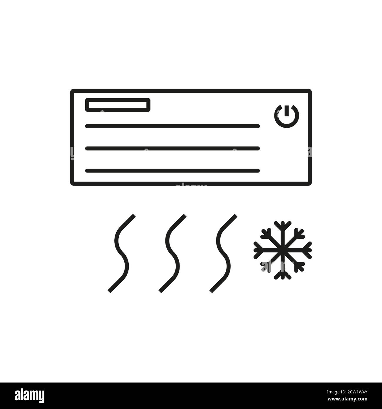 Air conditioner line icon outline style vector Stock Vector