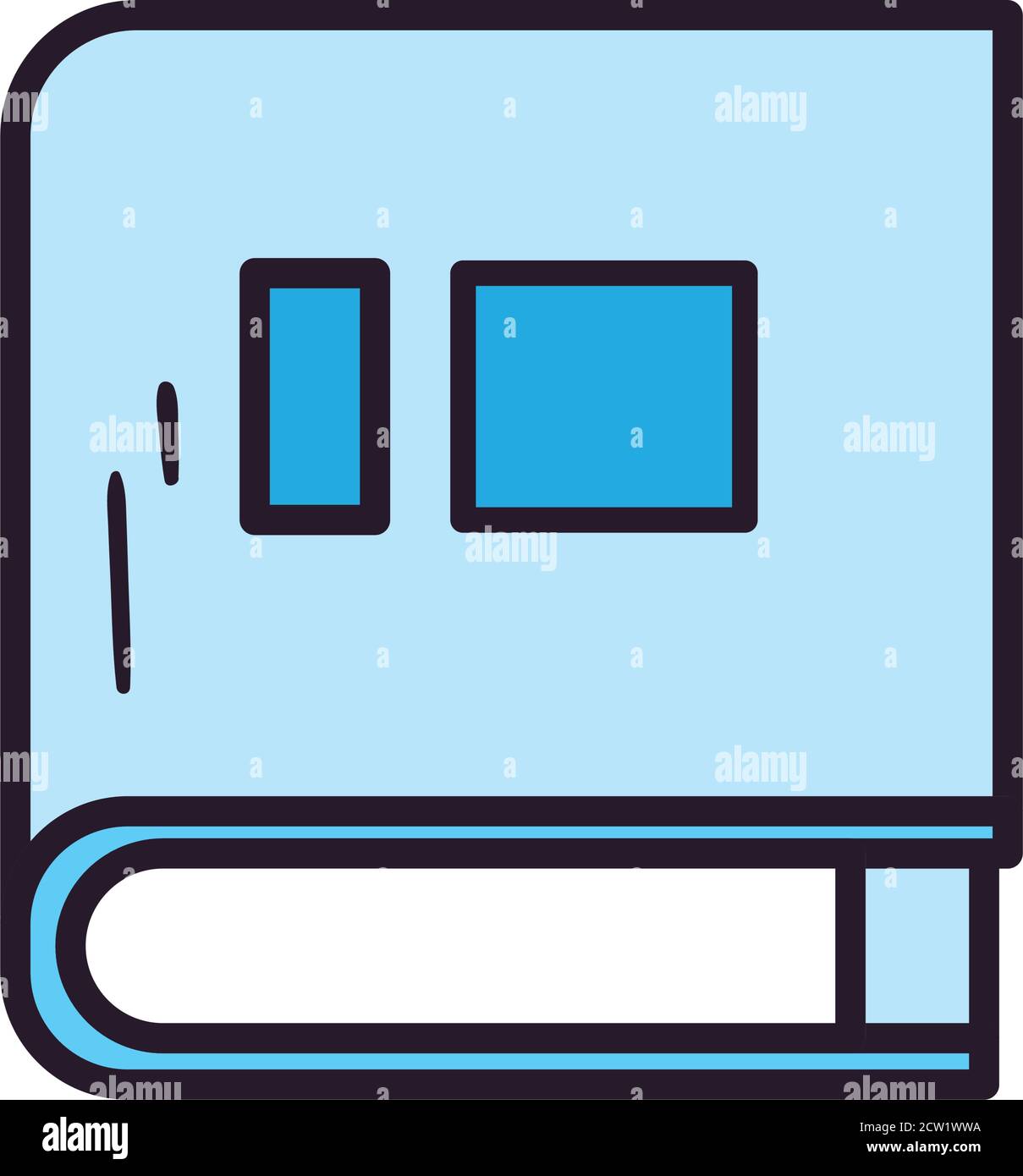 book line and fill style icon design, Education literature and read ...