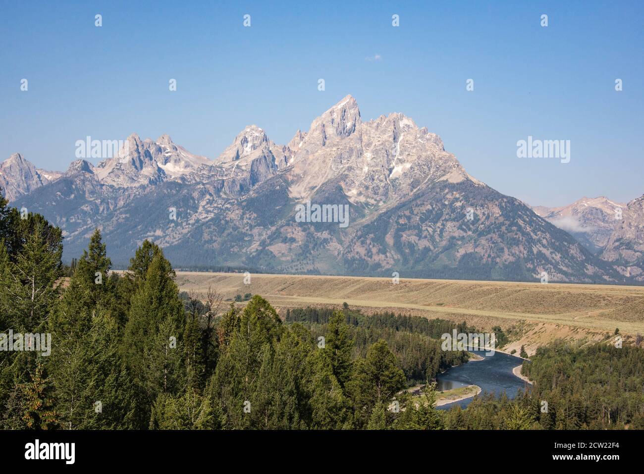 Grand Teton Range, Snake River Overlook, Grand Teton National Park ...