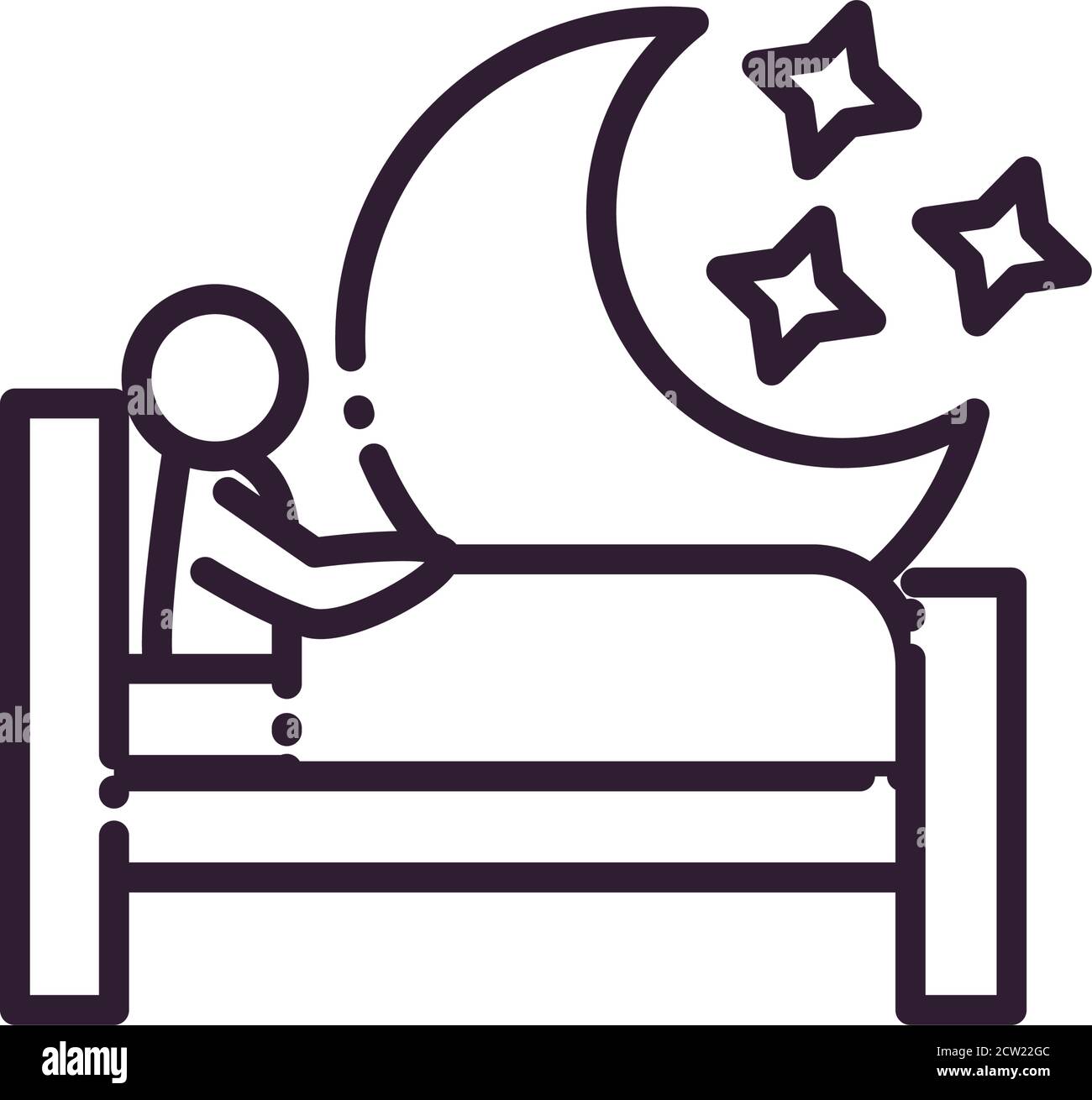 Sleeping Man In The Moon Clipart