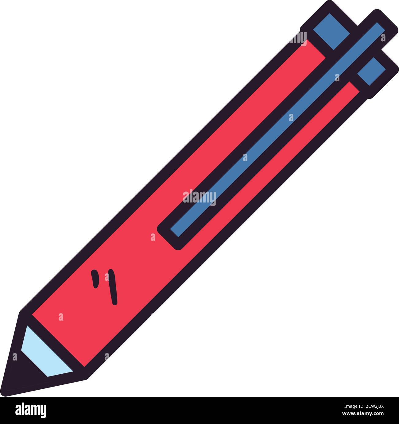 Pen line and fill style icon design, Tool write office object ...
