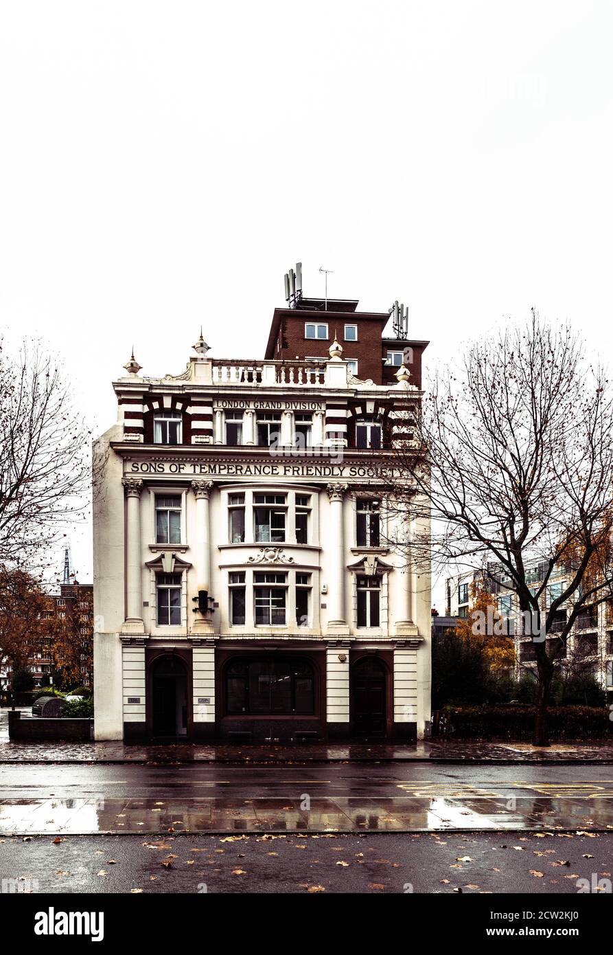 The Sons of Temperance Friendly Society building, Blackfriars Road, Southwark, London, England, UK. Stock Photo