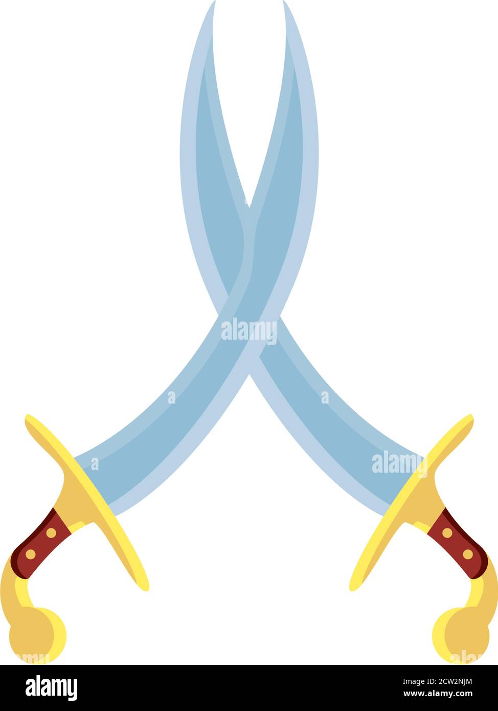 swords detailed style icon design, knight blade medieval war ancient antique old sharp fight battle vintage and warrior theme Vector illustration Stock Vector