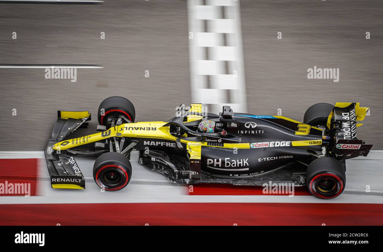 03 RICCIARDO Daniel (aus), Renault F1 Team RS20, action during the Formula 1  VTB Russian Grand Prix 2020, from September 25 to 27, 2020 on the Sochi A  Stock Photo - Alamy