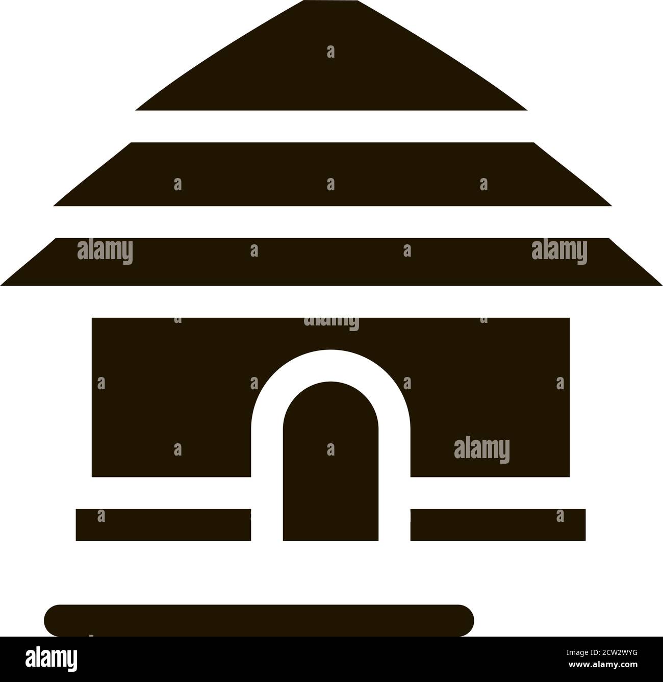 Safari House Icon Vector Glyph Illustration Stock Vector Image & Art ...