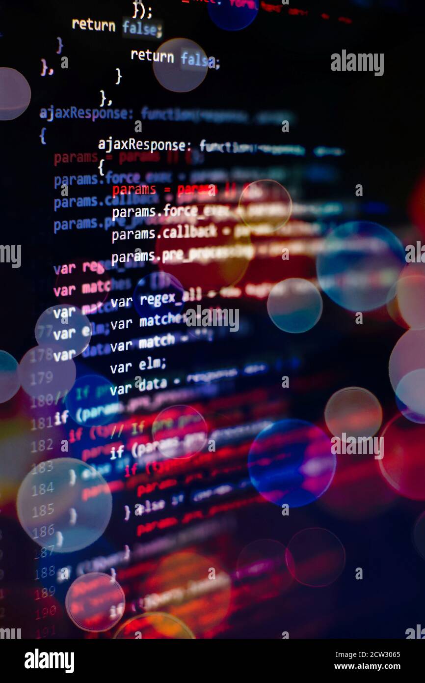 Programming code abstract technology background of software developer ...