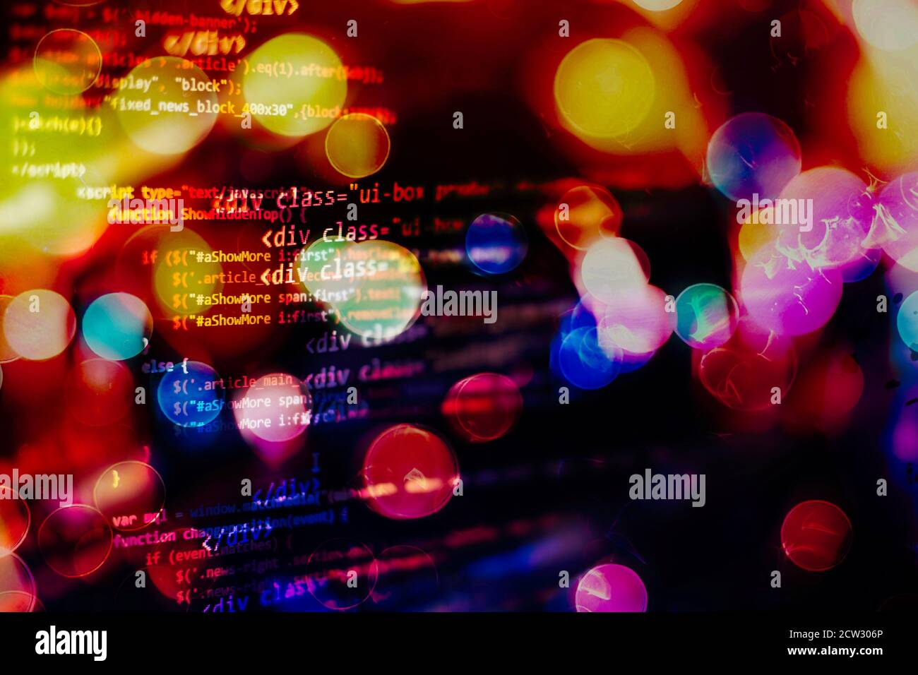 Programming code abstract technology background of software developer ...