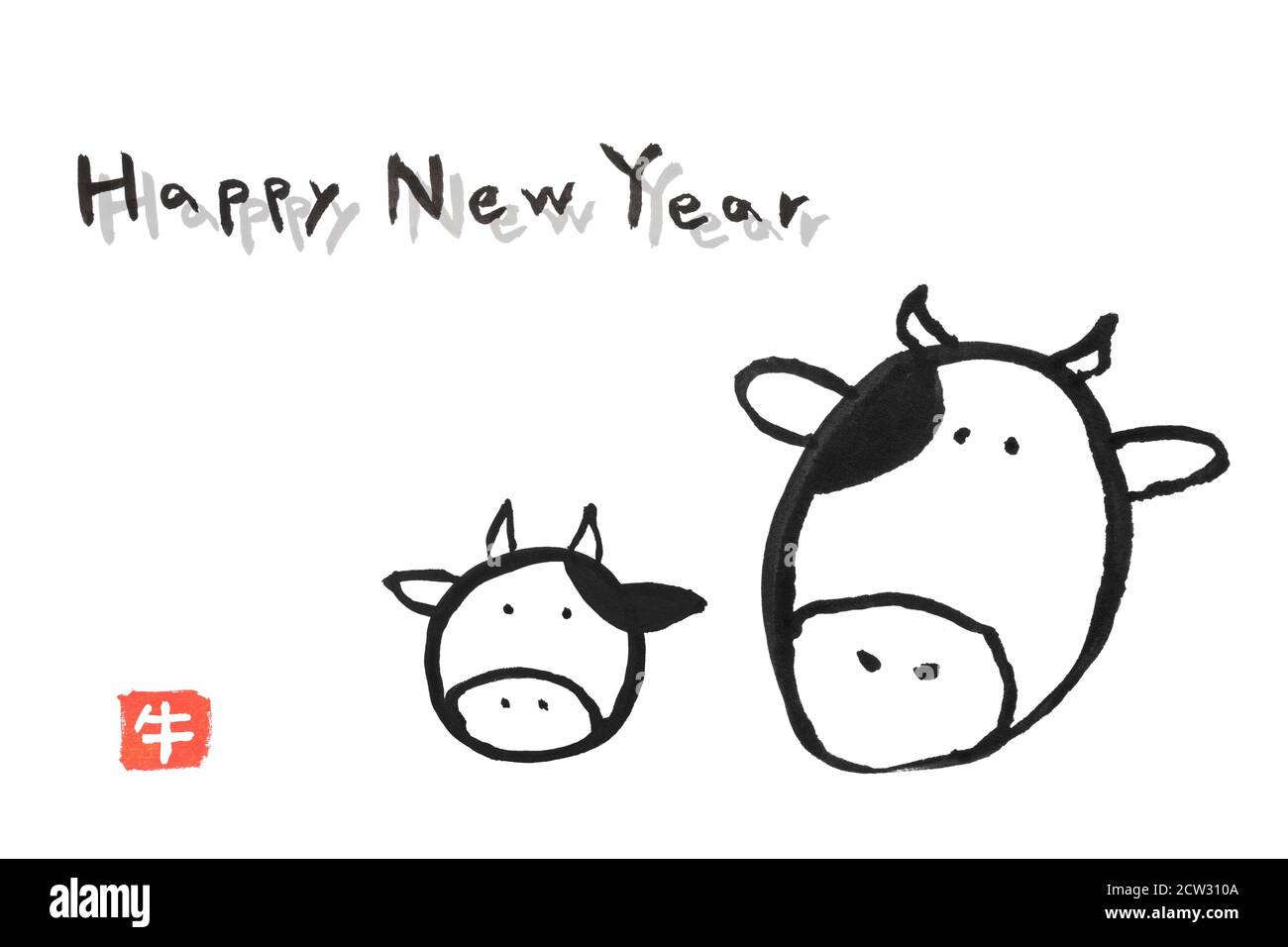 black and the white ox