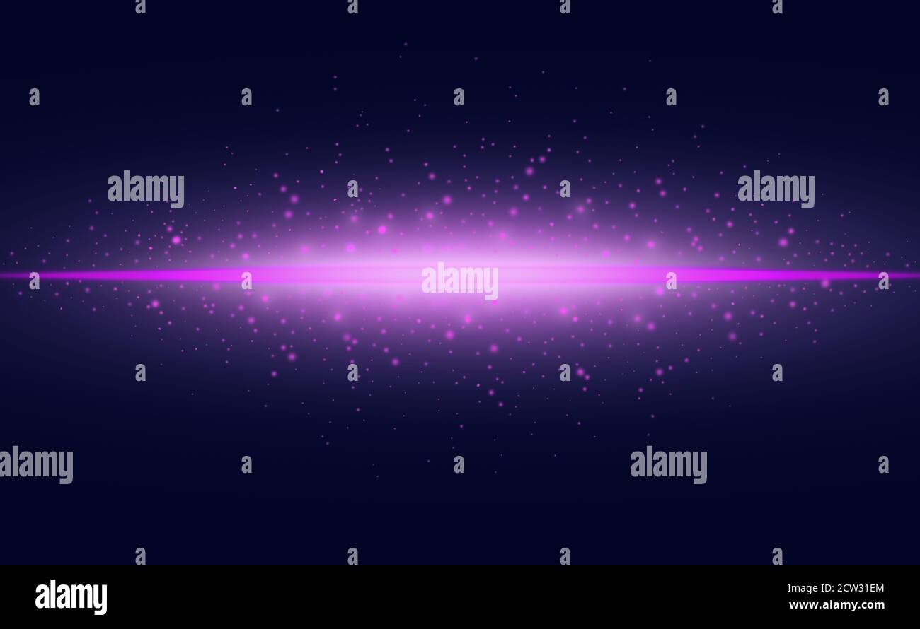 Abstract light effect purple glowing line on dark background Stock ...