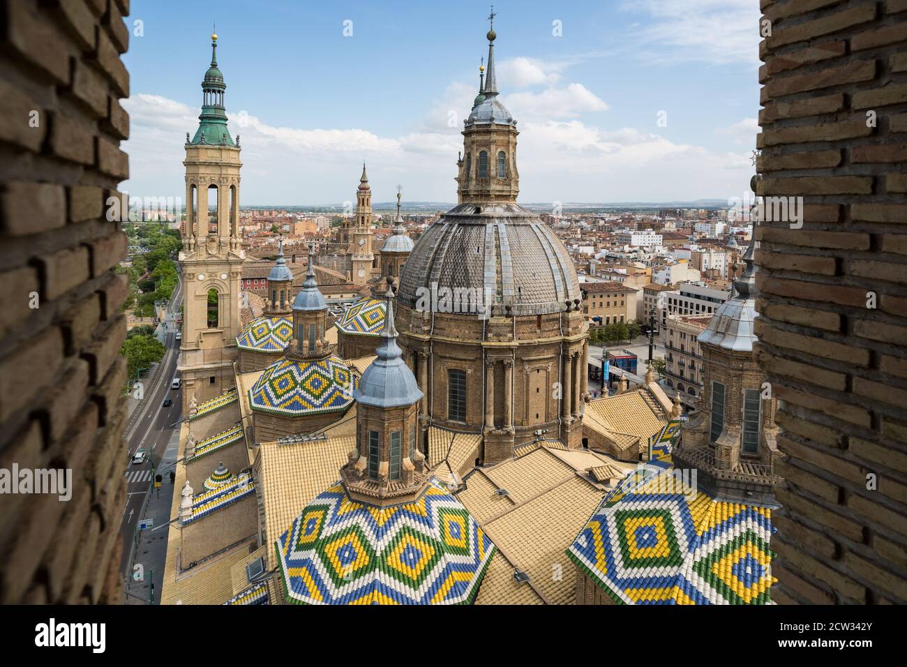 Zaragoza view of the city in Spain Stock Photo