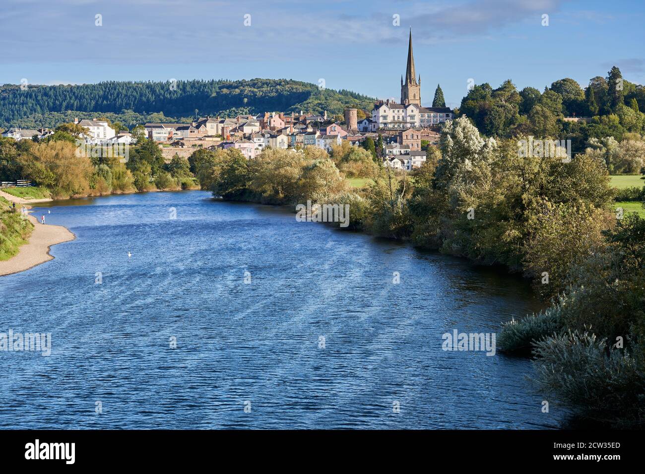 Ross-on-Wye, an English market town in Herefordshire on the Welsh border. Stock Photo