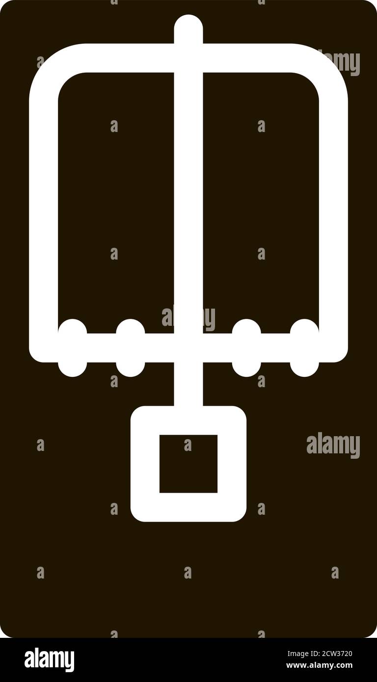 Mousetrap Above View Icon Vector Glyph Illustration Stock Vector