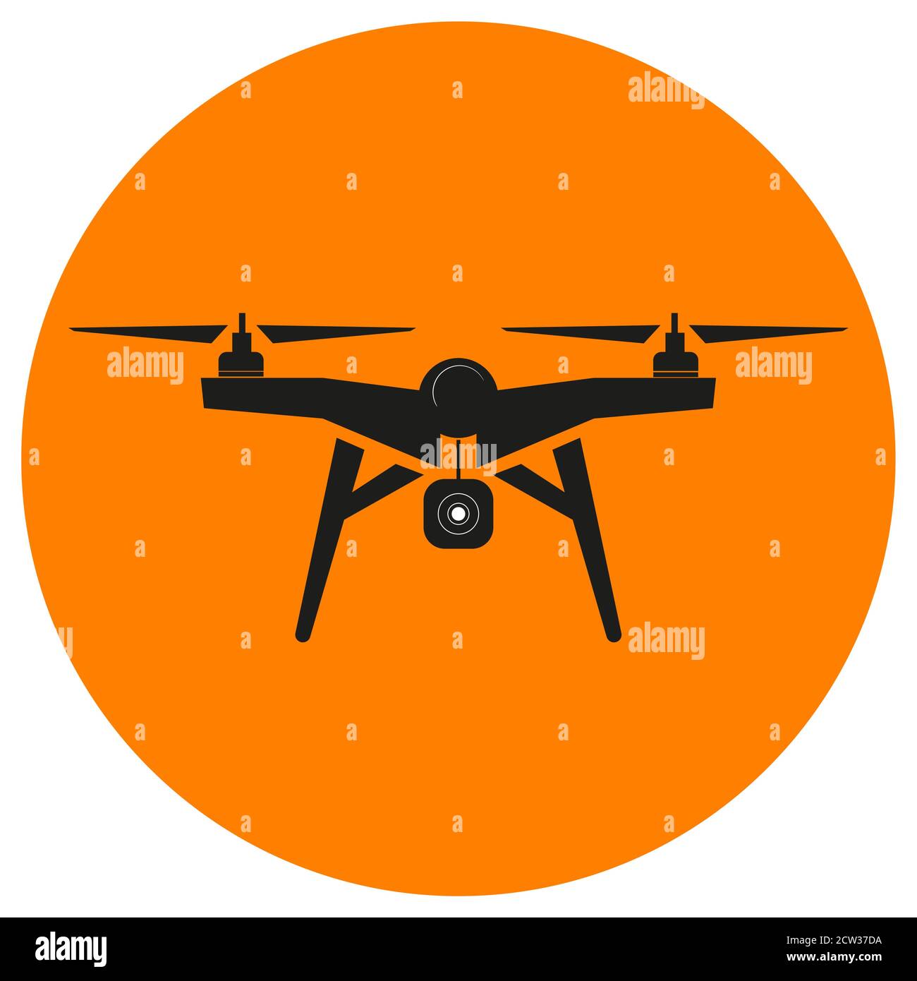 Vector Drone illustration on a white background Stock Vector