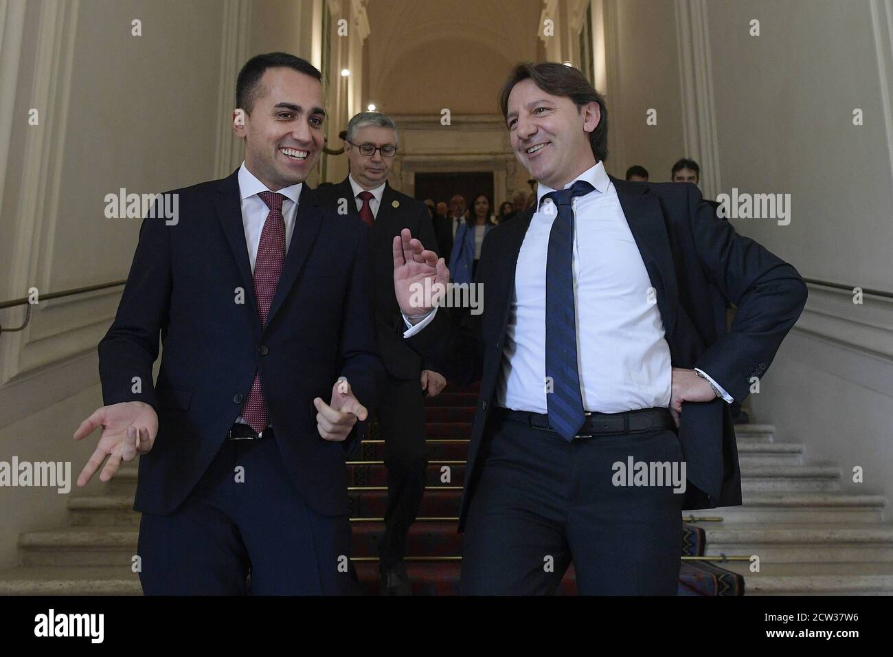 ROME, 01 Maggio 2019 Luigi Di Maio e Pasquale Tridico (Presidente Inps) durante le Celebrazioni della Festa del Lavoro al Quirinale ph. © Luigi Mistrulli (Luigi Mistrulli/Fotogramma, Roma - 2019-05-01) p.s. la foto e' utilizzabile nel rispetto del contesto in cui e' stata scattata, e senza intento diffamatorio del decoro delle persone rappresentate (Luigi Mistrulli/Fotogramma, Foto ARCHIVIO - 2020-09-27) p.s. la foto e' utilizzabile nel rispetto del contesto in cui e' stata scattata, e senza intento diffamatorio del decoro delle persone rappresentate Stock Photo