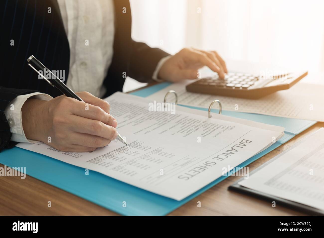 Accountant verify the accuracy of financial statements. Bookkeeping ...