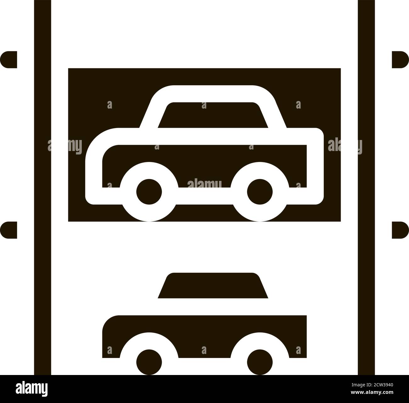 MultiStorey Parking Icon Vector Glyph Illustration Stock Vector Image