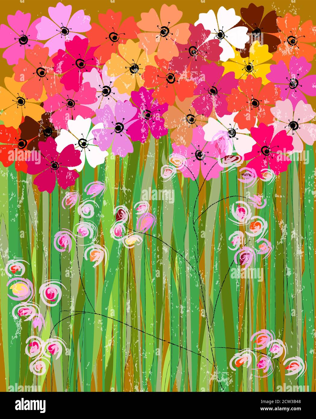 abstract flower background, illustration Stock Vector Image & Art - Alamy