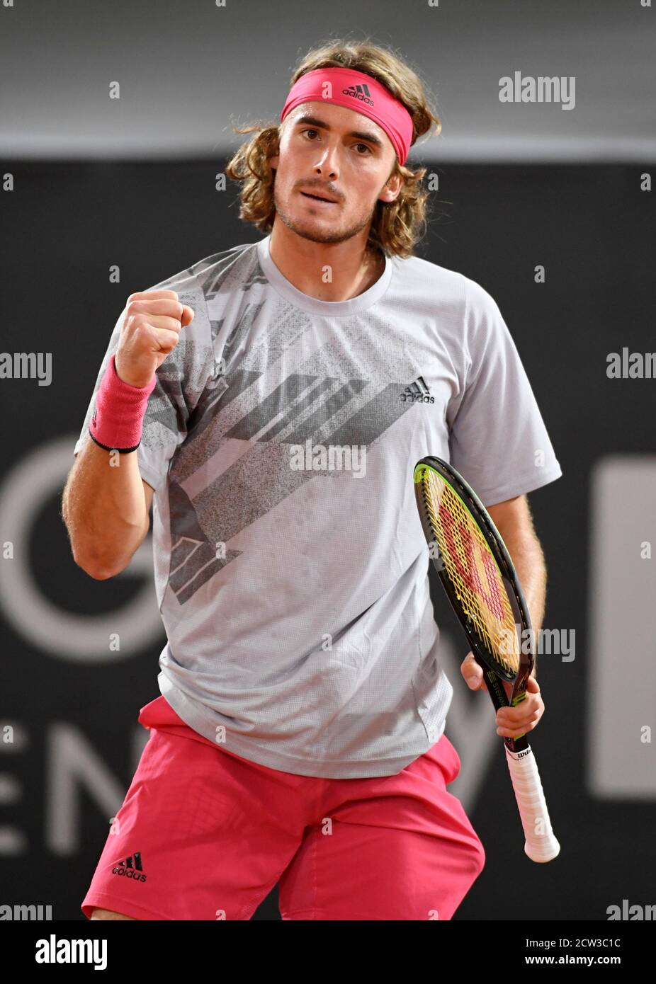 Tennis - ATP 500 - Hamburg European Open - Am Rothenbaum, Hamburg, Germany  - September 27, 2020. Greece's Stefanos Tsitsipas reacts during the final  against Russia's Andrey Rublev. REUTERS/Fabian Bimmer Stock Photo - Alamy