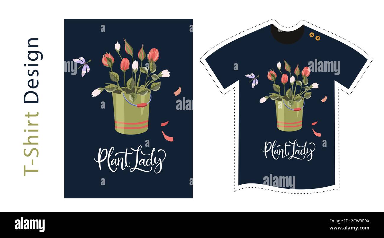Floral Vector Illustration for T-shirt Design