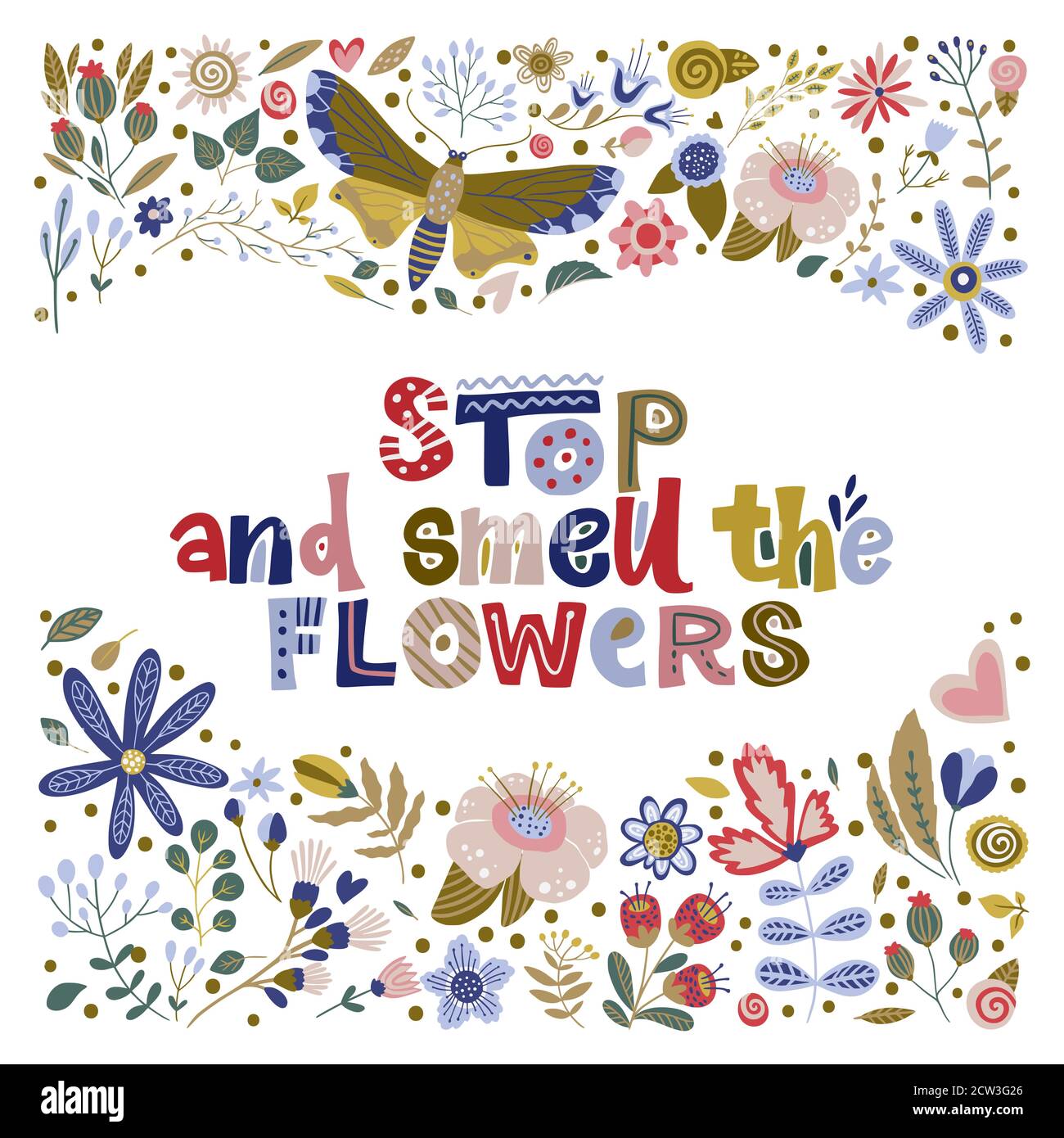 Stop to smell the flowers Stock Vector Images - Alamy