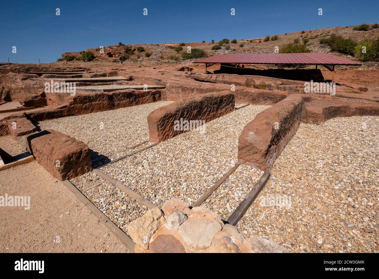 casa del acueducto, , Yacimiento arqueológico de Tiermes, Soria,  comunidad autónoma de Castilla y León, Spain, Europe Stock Photo
