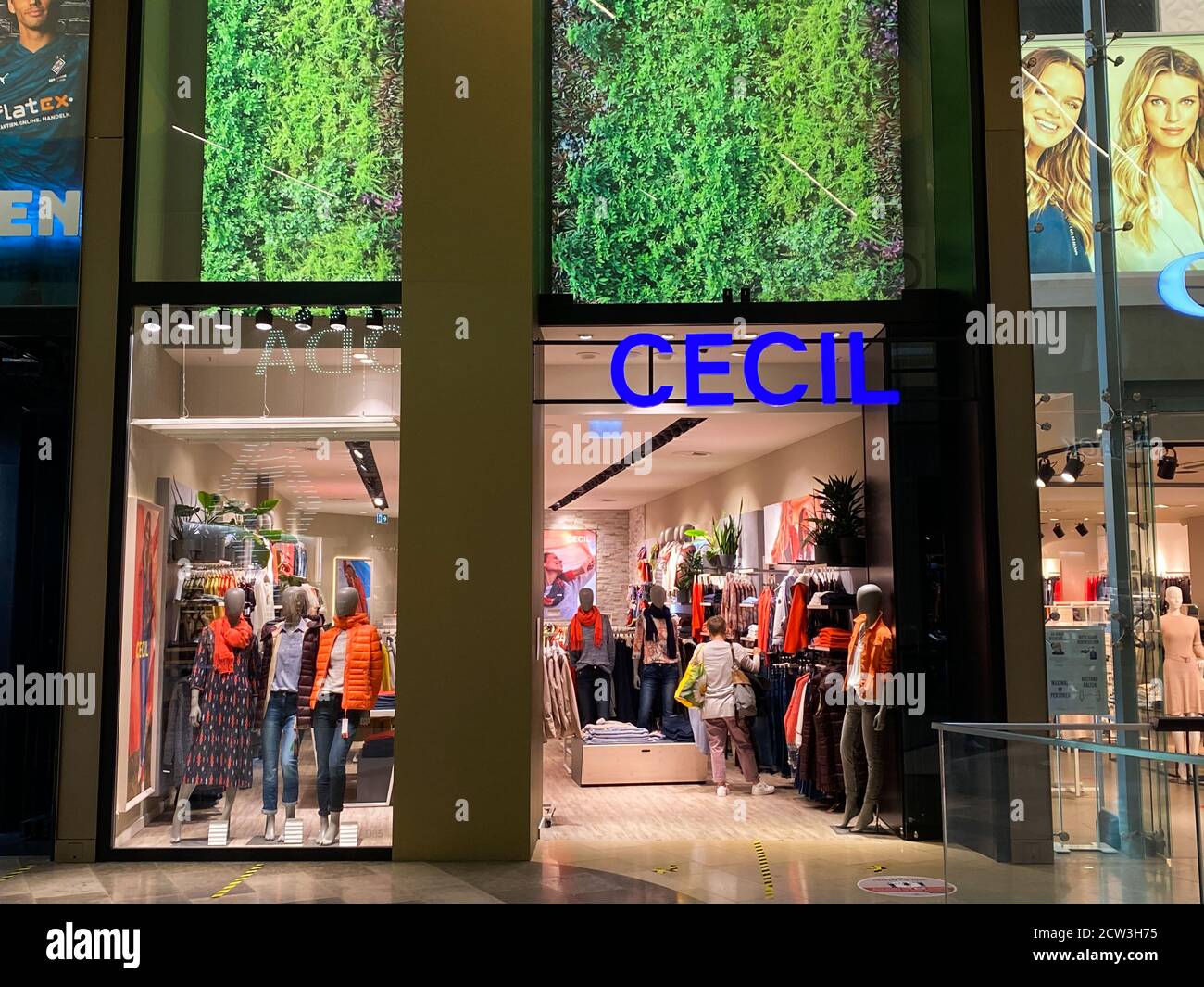 Monchengladbach, Germany - September 9. 2020: View on Cecil fashion company  store front inside Minto shopping mall Stock Photo - Alamy