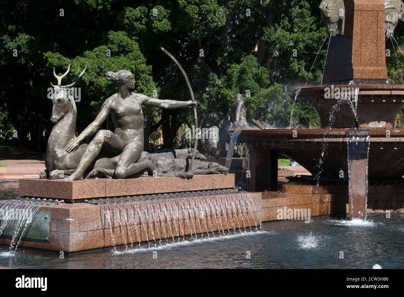 Sydney Australia, statue of Diana a part of the Archibald fountain in