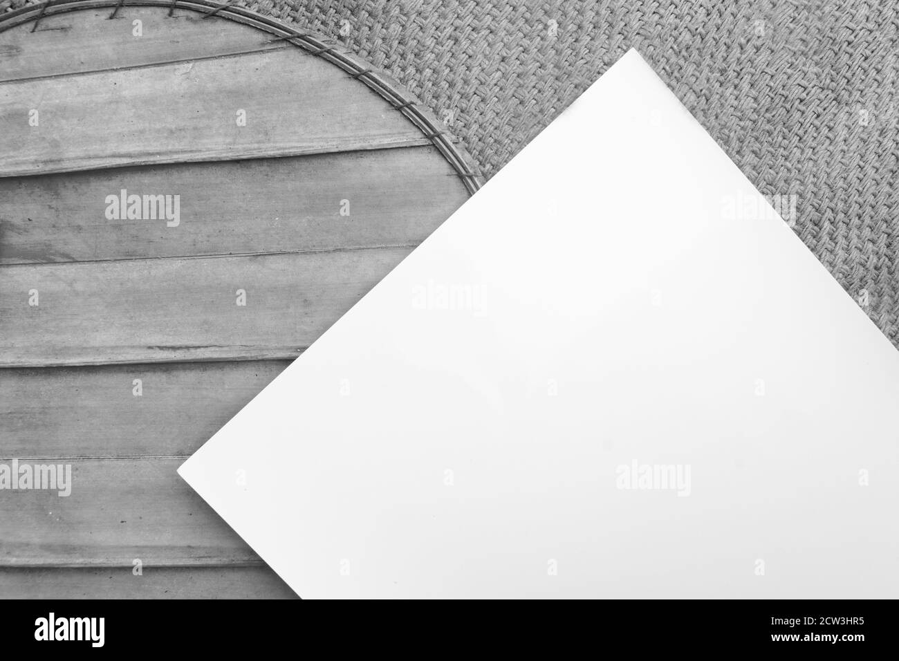 White paper background with copy space in black and white Stock Photo ...