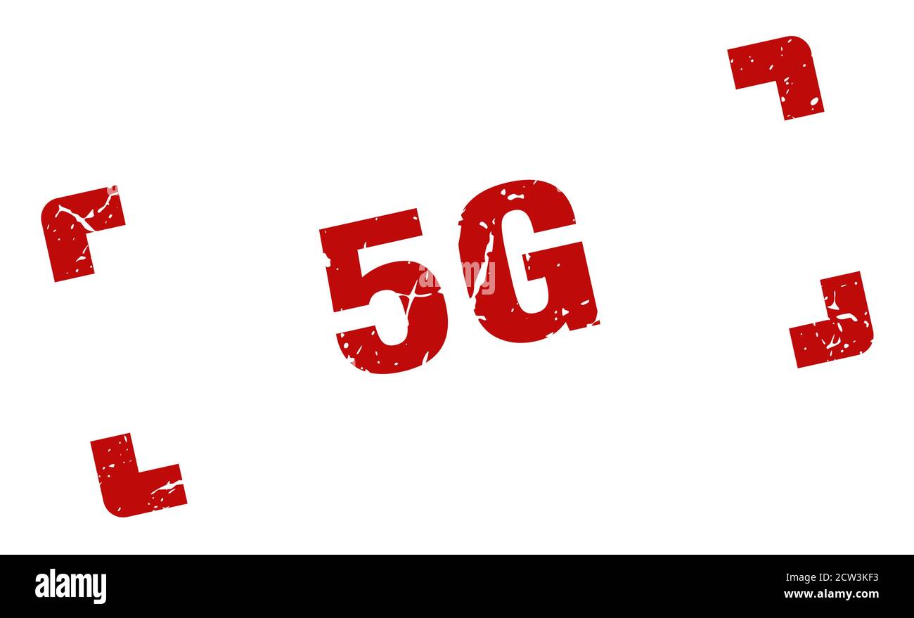 5g stamp. square grunge sign on white background Stock Vector Image ...