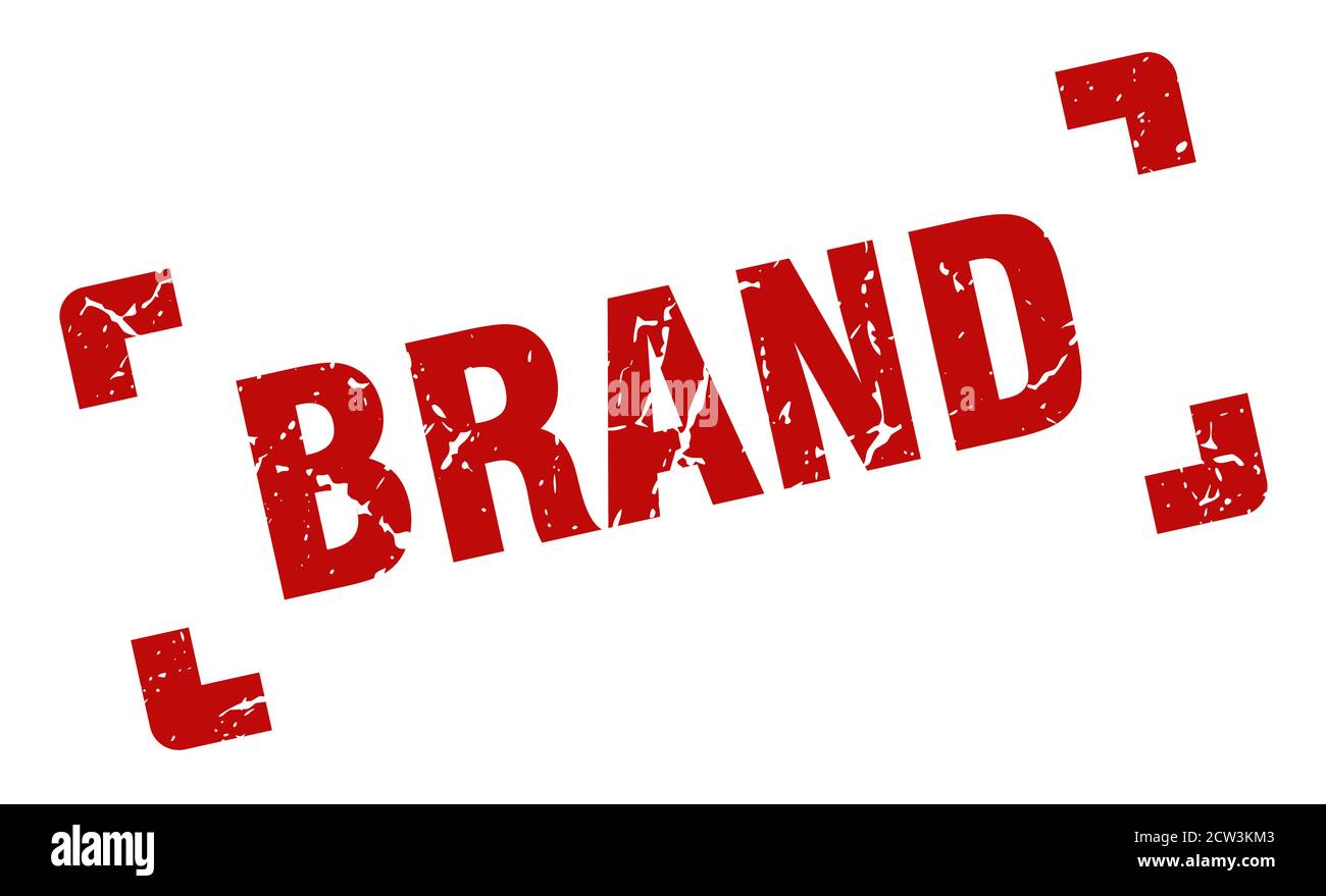 brand stamp. square grunge sign on white background Stock Vector Image ...