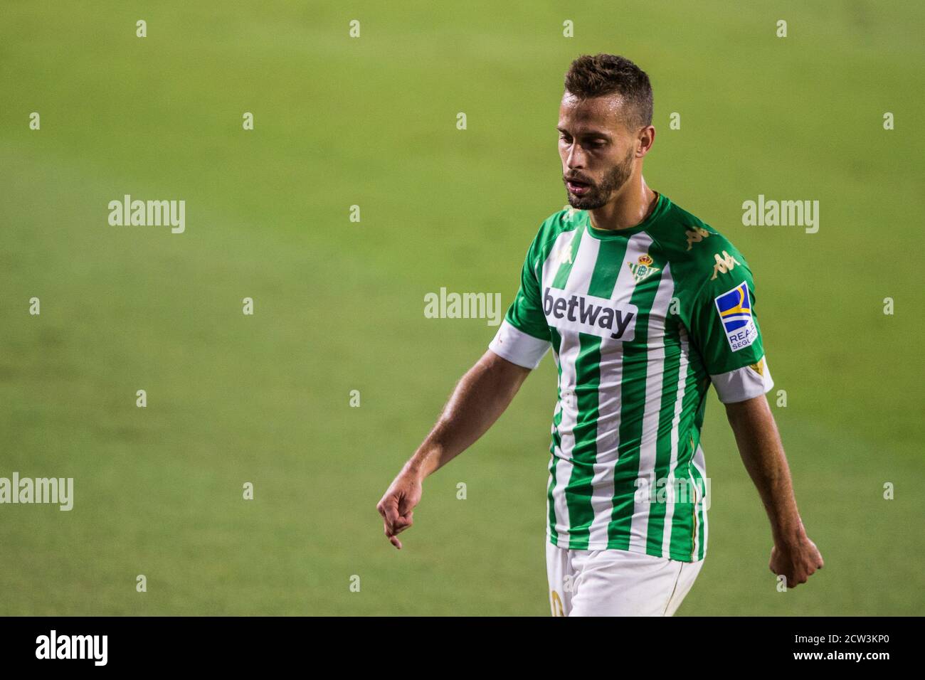 Sergio Canales of Real Betis during the Spanish championship La Liga football match between Real Betis Balompie and Real Madrid on September 26, 2020 Stock Photo