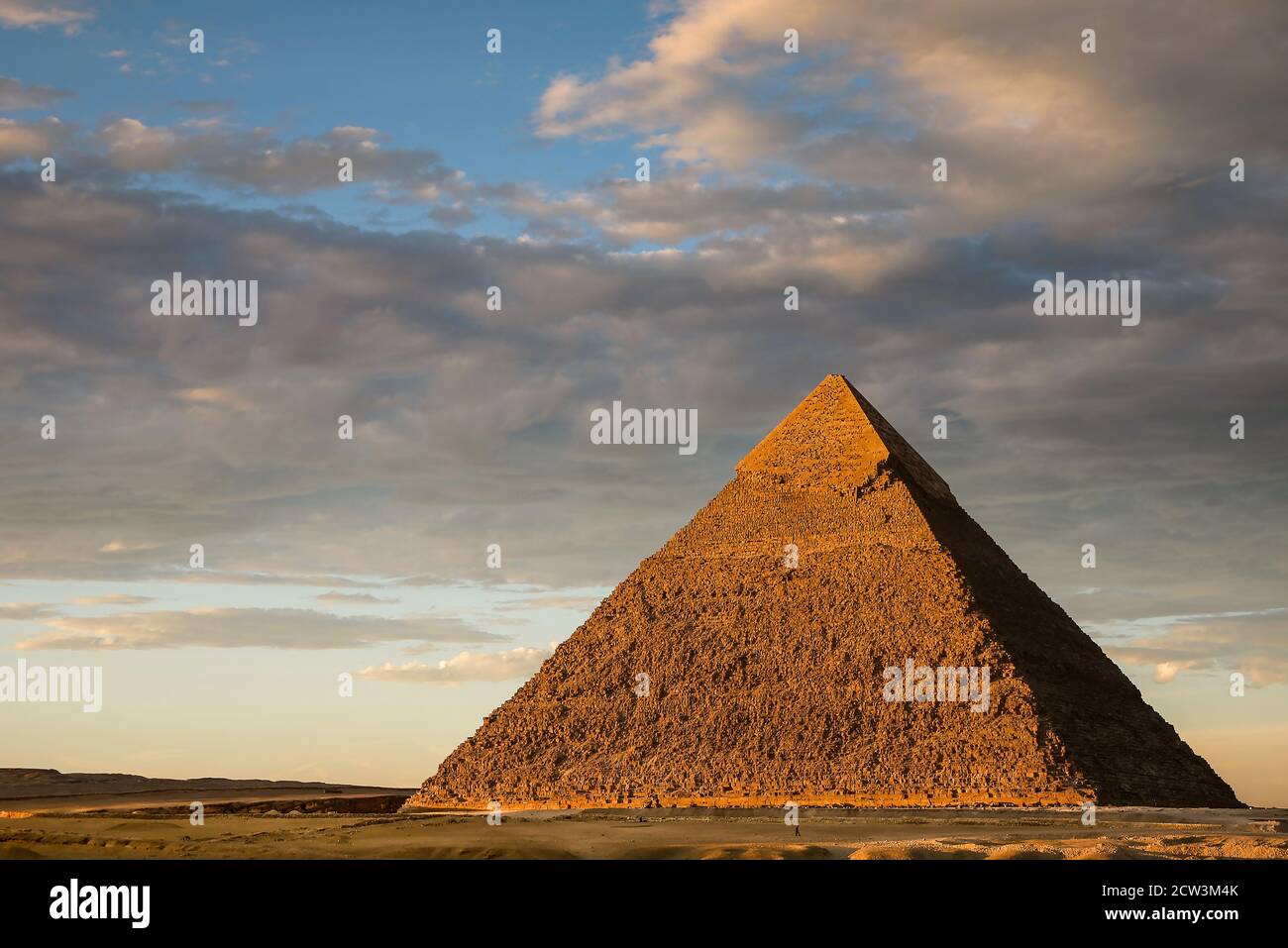 The Pyramid of Chephren, Giza, Cairo, Egypt Stock Photo