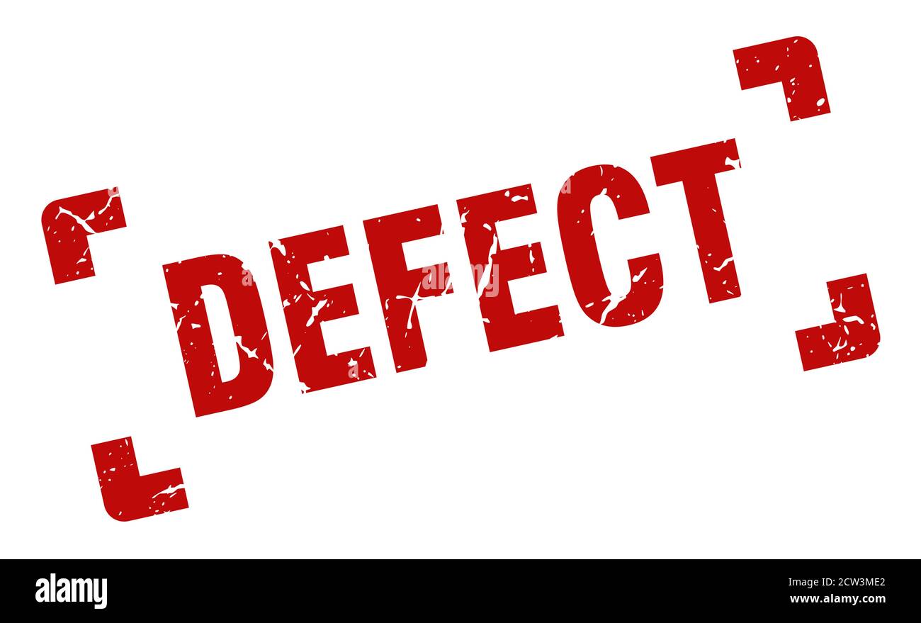 defect stamp. square grunge sign on white background Stock Vector Image ...