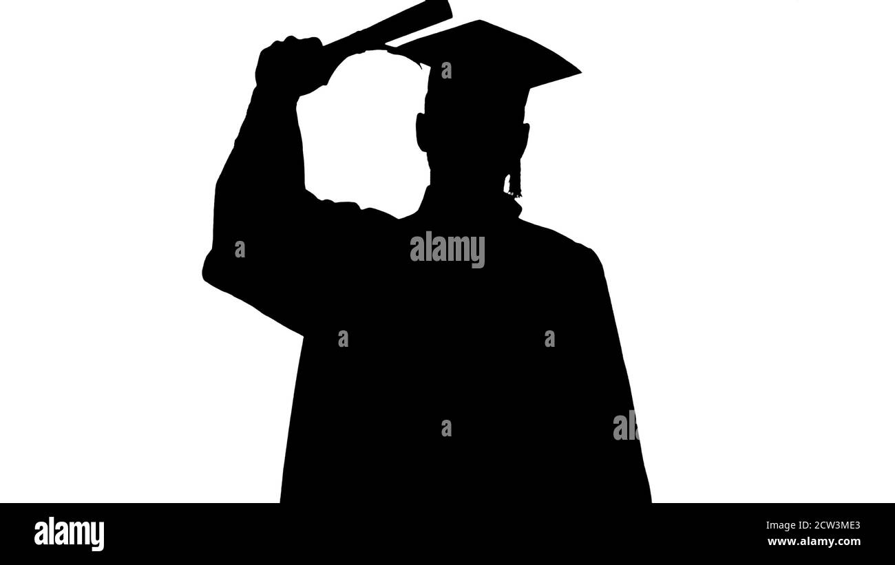 Young smiling man on his graduation day, Alpha Channel Stock Photo