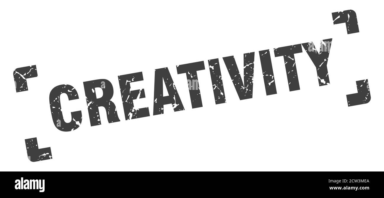 creativity stamp. square grunge sign on white background Stock Vector ...