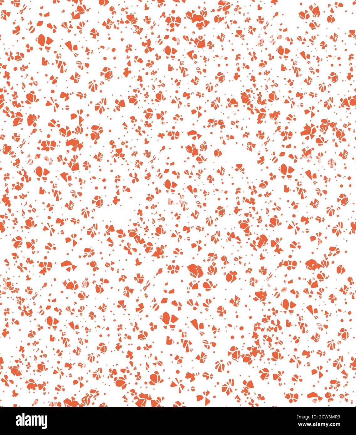 Abstract seamless pattern with red dotted shapes vector Stock Vector