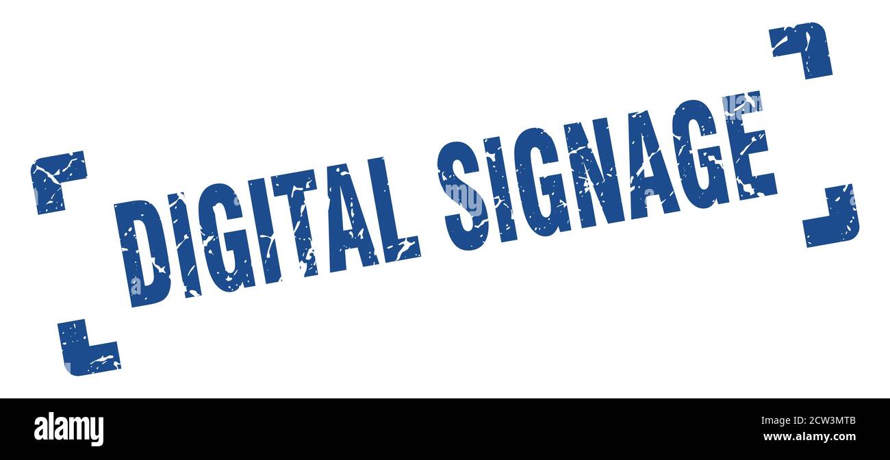 digital signage stamp. square grunge sign on white background Stock ...