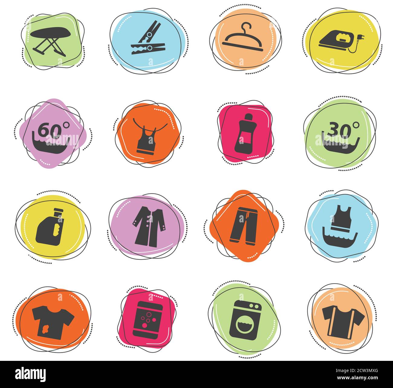 laundry icon set Stock Vector Image & Art Alamy