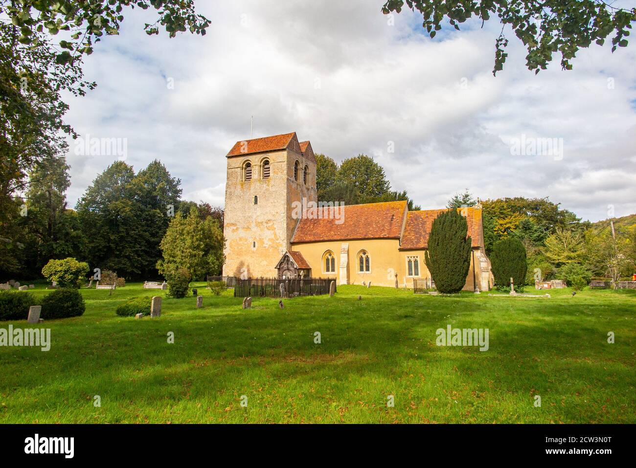 Fingest 12th century Norman church of St Bartholomew in the village of Fingest ...